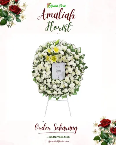 Krans Bunga Duka Cita di Pare Kediri